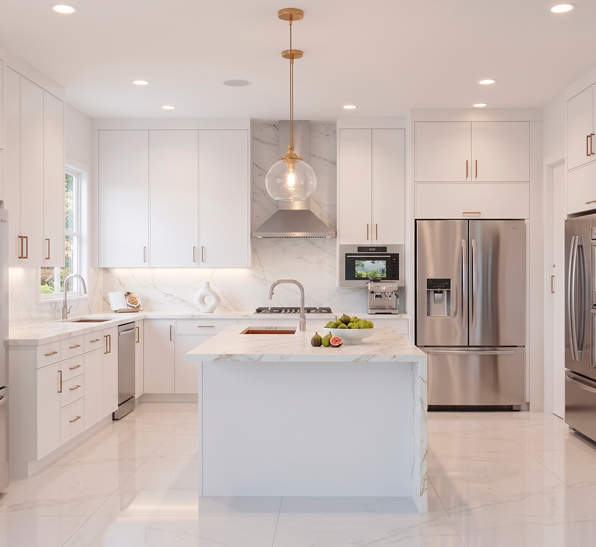 Luxury kitchen remodeling with premium countertops and custom cabinetry in Westchester, NY.